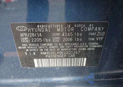 2014 Hyundai Elantra Gt из США, поврежденный, VIN KMHD35LH9EU201267